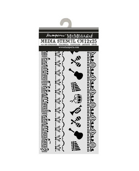 Stamperia Symphony Thick Stencils 12x25cm Borders by Sara Alcobendas (KSTDL165)