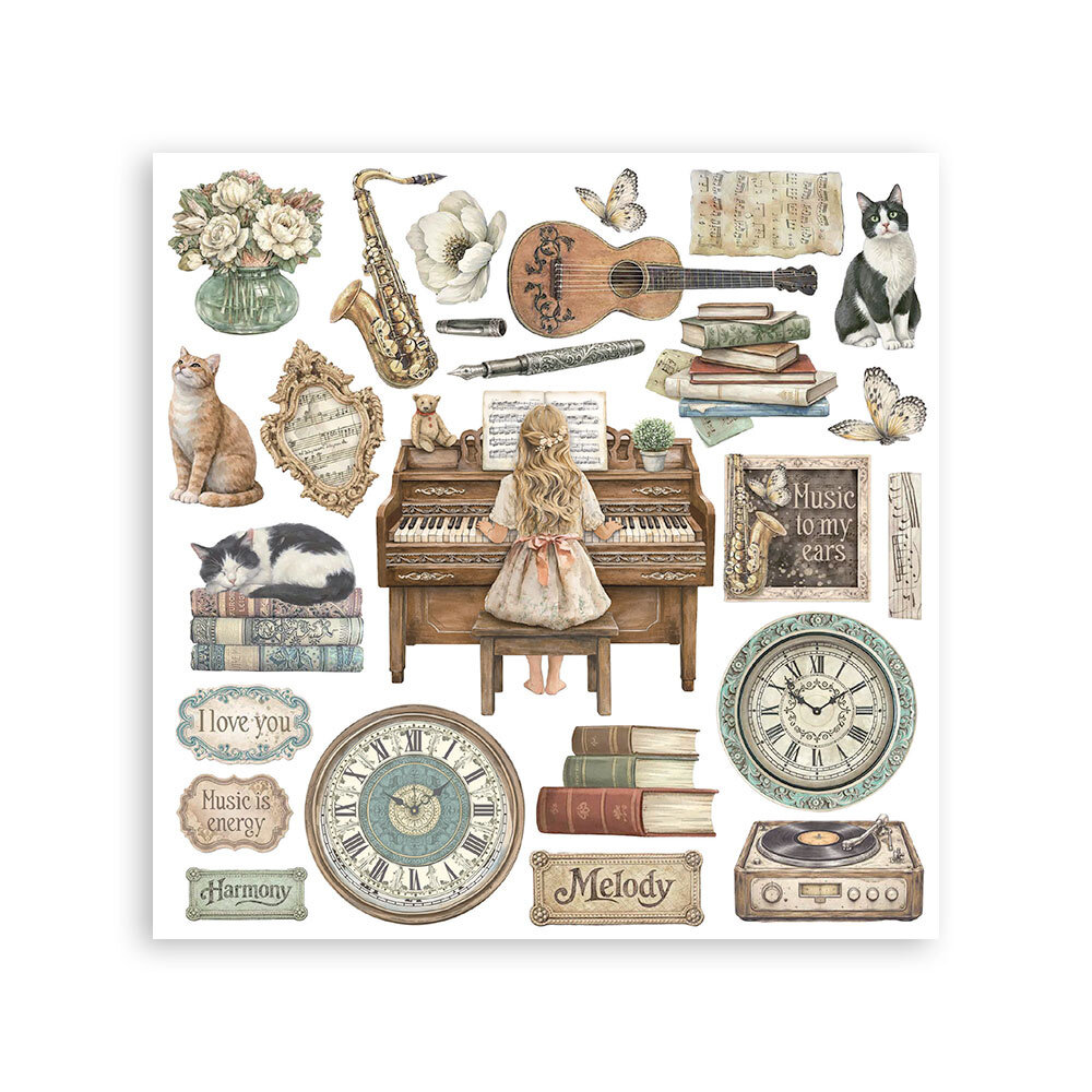 Stamperia Symphony Rub-On 15,5x15,5cm Assortment (6pcs) by Sara Alcobendas (DFLRBX16) Stamperia Symphony Rub-On 15,5x15,5cm Assortment (6pcs) by Sara Alcobendas (DFLRBX16)