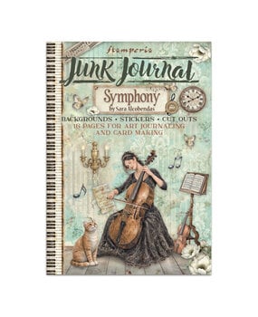 Stamperia Symphony Junk Journal Stickers, Backgrounds, Cut-Outs by Sara Alcobendas (SBJK24)