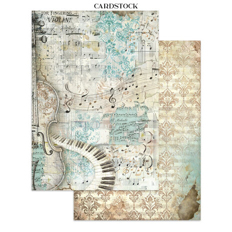 Stamperia Symphony Junk Journal Stickers, Backgrounds, Cut-Outs by Sara Alcobendas (SBJK24) Stamperia Symphony Junk Journal Stickers, Backgrounds, Cut-Outs by Sara Alcobendas (SBJK24)