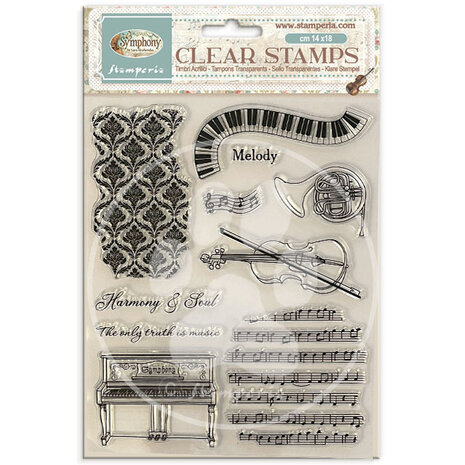 Stamperia Symphony Clear Stamp by Sara Alcobendas (WTK243) Stamperia Symphony Clear Stamp by Sara Alcobendas (WTK243)