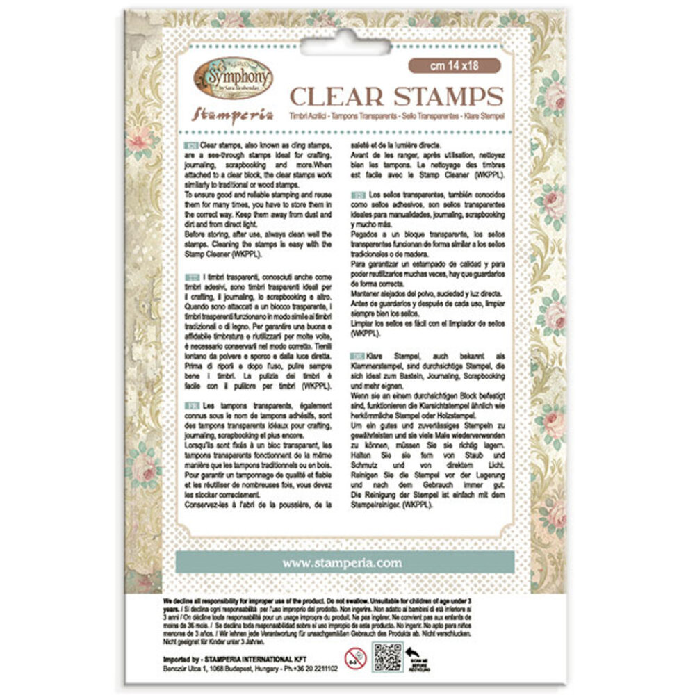 Stamperia Symphony Clear Stamp by Sara Alcobendas (WTK243) Stamperia Symphony Clear Stamp by Sara Alcobendas (WTK243)