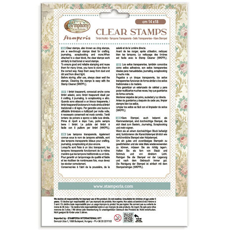 Stamperia Symphony Clear Stamp by Sara Alcobendas (WTK243) Stamperia Symphony Clear Stamp by Sara Alcobendas (WTK243)