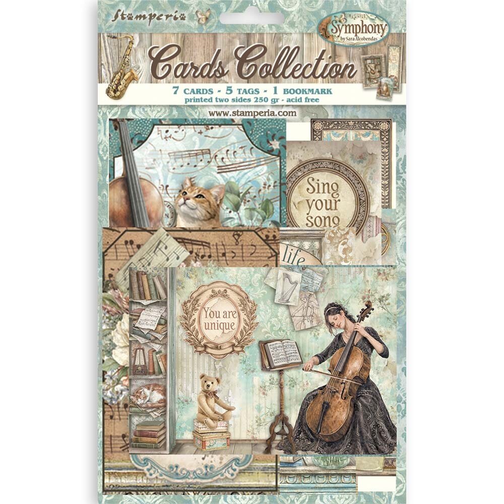 Stamperia Symphony Cards Collection by Sara Alcobendas (SBCARD44) Stamperia Symphony Cards Collection by Sara Alcobendas (SBCARD44)