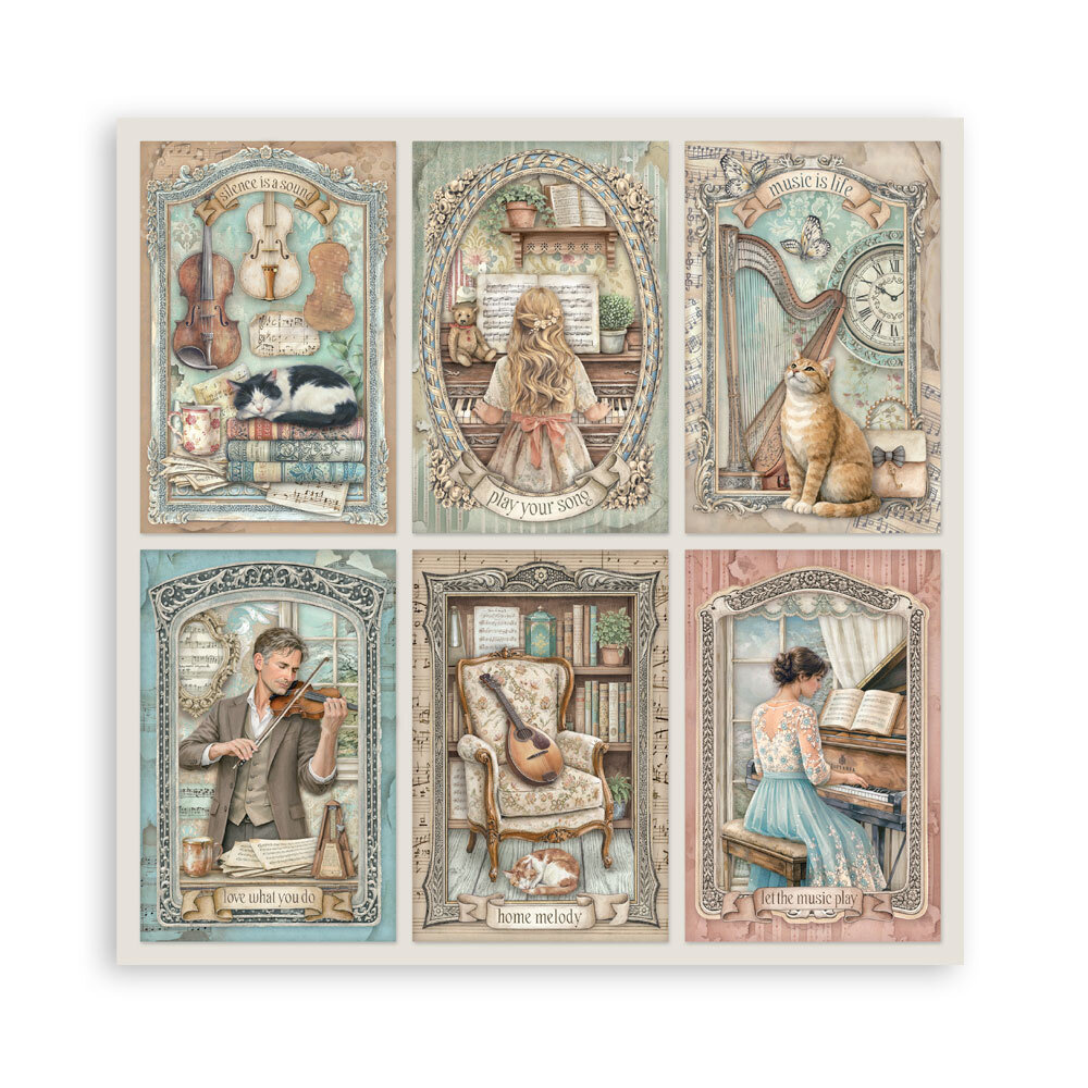 Stamperia Symphony 12x12 Inch Paper Pack (Single Face) by Sara Alcobendas (SBBXLB38) Stamperia Symphony 12x12 Inch Paper Pack (Single Face) by Sara Alcobendas (SBBXLB38)