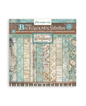 Stamperia Symphony 12x12 Inch Paper Pack Maxi Background Selection by Sara Alcobendas (SBBL189)