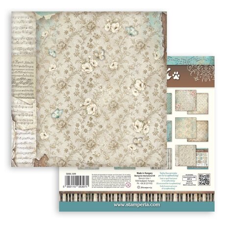 Stamperia Symphony 12x12 Inch Paper Pack Maxi Background Selection by Sara Alcobendas (SBBL189)