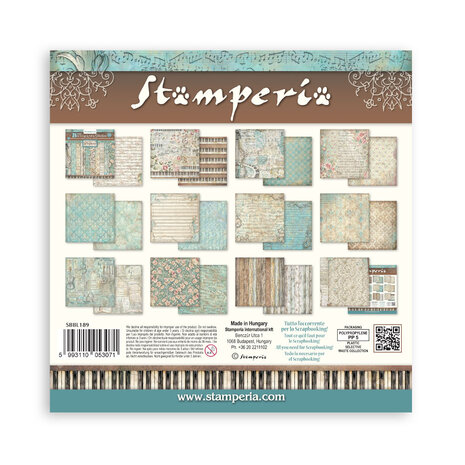 Stamperia Symphony 12x12 Inch Paper Pack Maxi Background Selection by Sara Alcobendas (SBBL189)