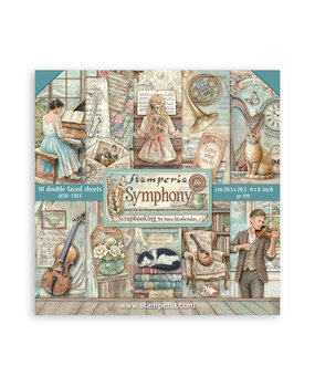 Stamperia Symphony 8x8 Inch Paper Pack by Sara Alcobendas (SBBS144)