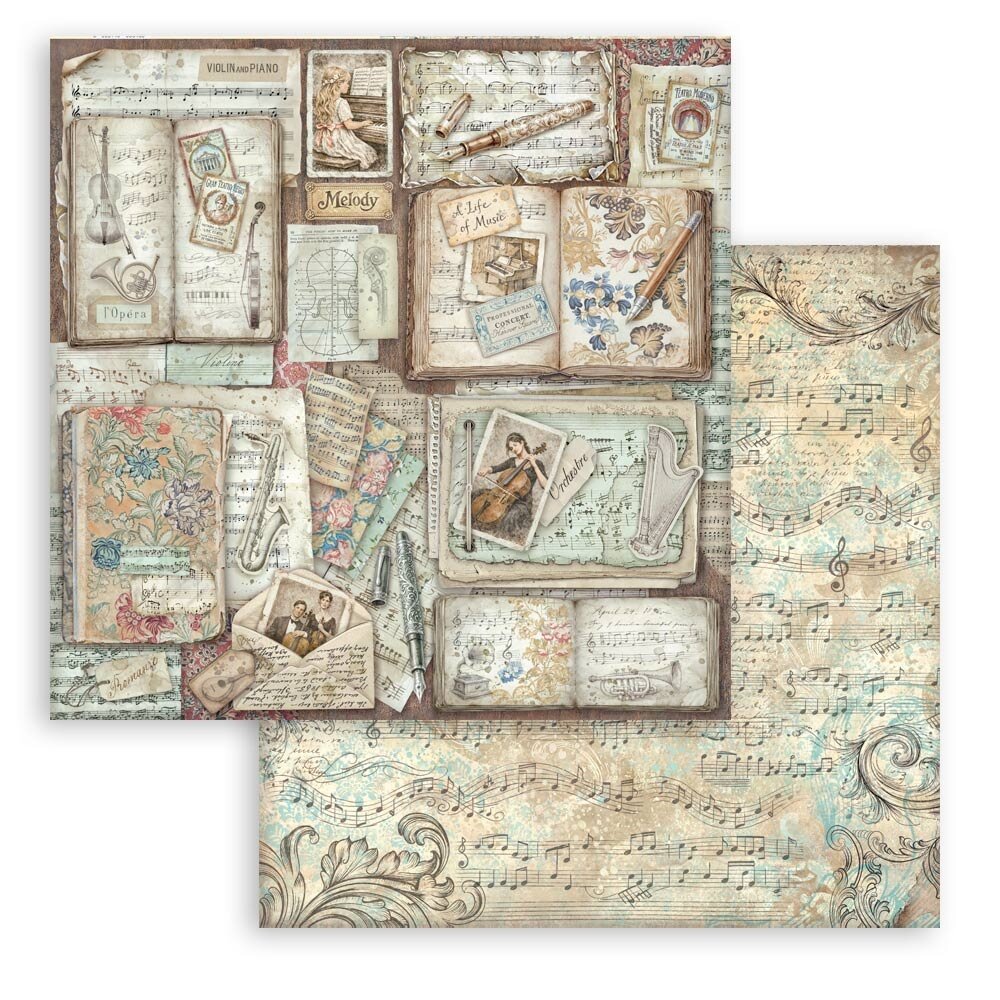 Stamperia Symphony 12x12 Inch Paper Sheet Books (10pcs) by Sara Alcobendas (SBB1156) Stamperia Symphony 12x12 Inch Paper Sheet Books (10pcs) by Sara Alcobendas (SBB1156)