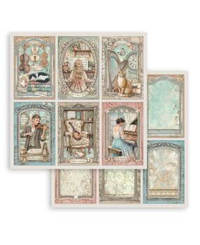 Stamperia Symphony 12x12 Inch Paper Sheet 6 Cards (10pcs) by Sara Alcobendas (SBB1152) Stamperia Symphony 12x12 Inch Paper Sheet 6 Cards (10pcs) by Sara Alcobendas (SBB1152)