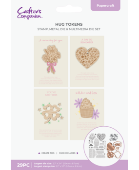 Crafter's Companion Hug Tokens Stamp & Metal Dies Hug Tokens (CC-STD-HUG-TOK)