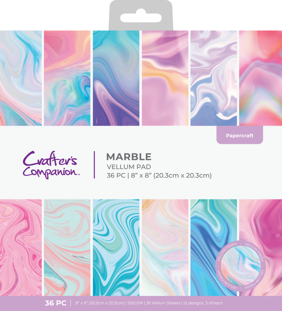 Crafter's Companion Marble 8x8 Inch Vellum Pad (CC-VELPAD8-MARB) Crafter's Companion Marble 8x8 Inch Vellum Pad (CC-VELPAD8-MARB)