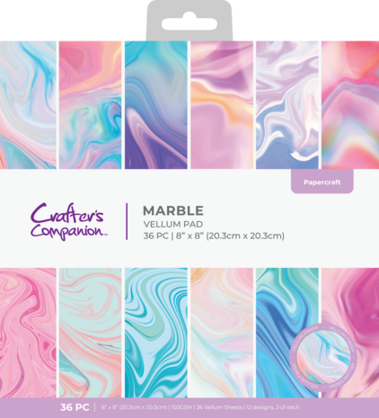 Crafter's Companion Marble 8x8 Inch Vellum Pad (CC-VELPAD8-MARB) Crafter's Companion Marble 8x8 Inch Vellum Pad (CC-VELPAD8-MARB)