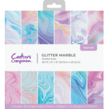 Crafter's Companion Glitter Marble 8x8 Inch Paper Pad (CC-PAD8-GLMA)