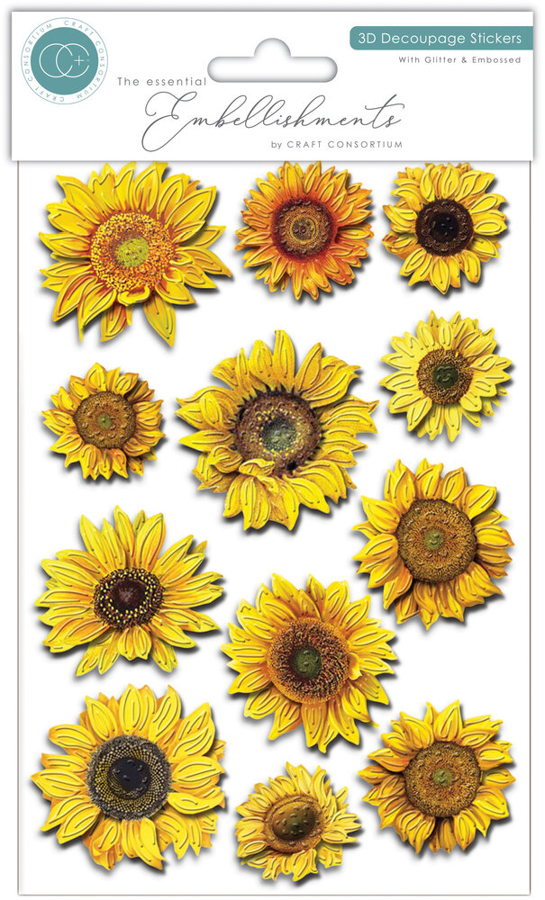 Craft Consortium 3D Decoupage Stickers Flowers (CESTK008) Craft Consortium 3D Decoupage Stickers Flowers (CESTK008)