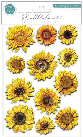 Craft Consortium 3D Decoupage Stickers Flowers (CESTK008) Craft Consortium 3D Decoupage Stickers Flowers (CESTK008)