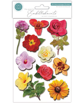 Craft Consortium 3D Decoupage Stickers Flowers (CESTK006) Craft Consortium 3D Decoupage Stickers Flowers (CESTK006)