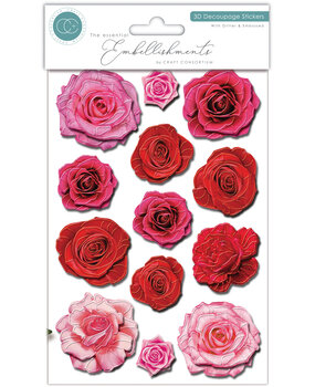 Craft Consortium 3D Decoupage Stickers Flowers (CESTK005) Craft Consortium 3D Decoupage Stickers Flowers (CESTK005)