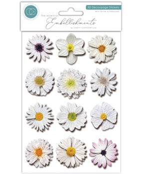 Craft Consortium 3D Decoupage Stickers Flowers (CESTK004)