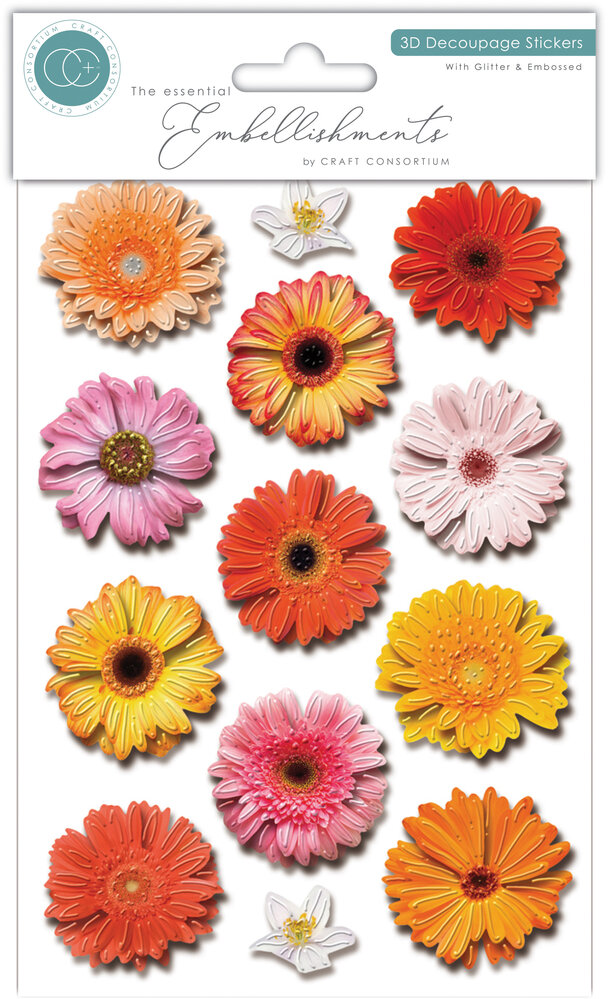 Craft Consortium 3D Decoupage Stickers Flowers (CESTK001) Craft Consortium 3D Decoupage Stickers Flowers (CESTK001)