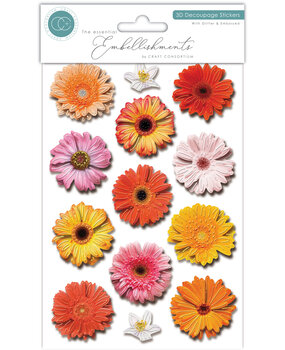 Craft Consortium 3D Decoupage Stickers Flowers (CESTK001) Craft Consortium 3D Decoupage Stickers Flowers (CESTK001)