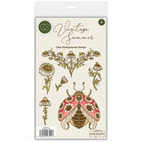 Craft Consortium Vintage Summer A6 Clear Photopolymer Stamps Ladybug & Daisy by Olena Kovalova (CCSTMP102)