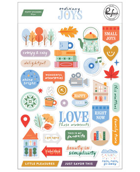 Pinkfresh Studio Ordinary Joys Puffy Stickers by Geralyn Sy (302326)
