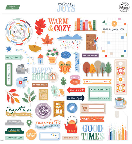Pinkfresh Studio Ordinary Joys Ephemera (53pcs) by Geralyn Sy (302426) Pinkfresh Studio Ordinary Joys Ephemera (53pcs) by Geralyn Sy (302426)