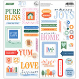 Pinkfresh Studio Ordinary Joys Chipboard Phrase Stickers by Geralyn Sy (302626)