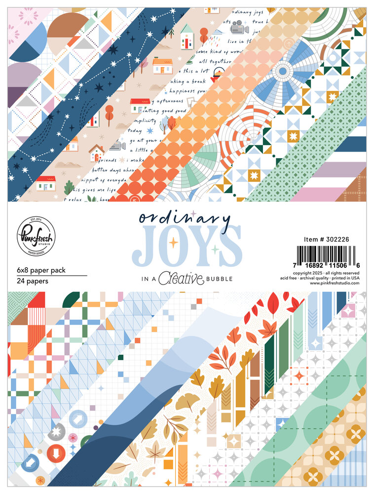 Pinkfresh Studio Ordinary Joys 6x8 Inch Paper Pack Double-Sided (24pcs) by Geralyn Sy (302226) Pinkfresh Studio Ordinary Joys 6x8 Inch Paper Pack Double-Sided (24pcs) by Geralyn Sy (302226)