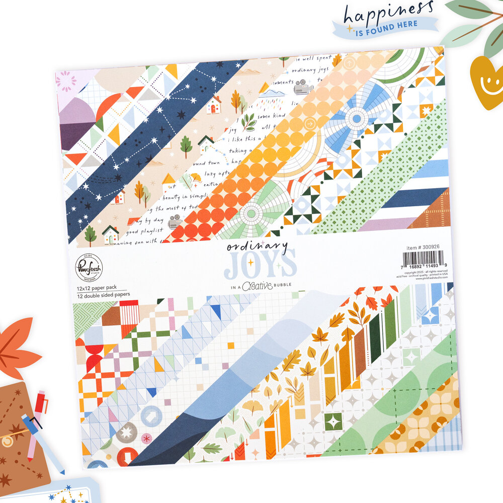 Pinkfresh Studio Ordinary Joys 12x12 Inch Paper Pack Double-Sided (12pcs) by Geralyn Sy (300926) Pinkfresh Studio Ordinary Joys 12x12 Inch Paper Pack Double-Sided (12pcs) by Geralyn Sy (300926)