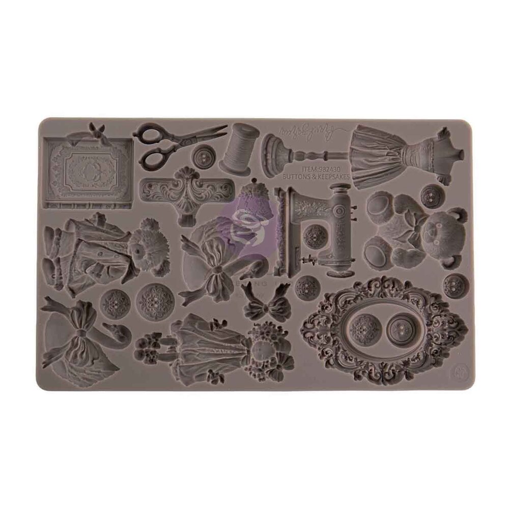 Prima Marketing Buttons & Keepsakes 5x8 Inch Decor Moulds by Frank Garcia (982430) Prima Marketing Buttons & Keepsakes 5x8 Inch Decor Moulds by Frank Garcia (982430)