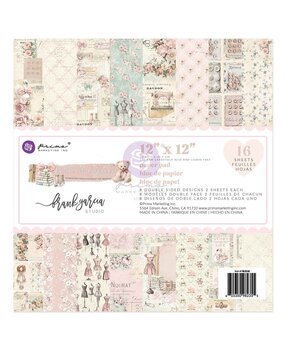 Prima Marketing Buttons & Keepsakes 12x12 Inch Paper Pad by Frank Garcia (982355)