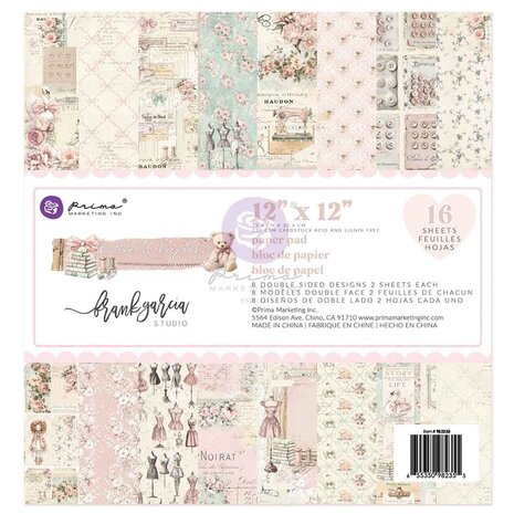 Prima Marketing Buttons & Keepsakes 12x12 Inch Paper Pad by Frank Garcia (982355) Prima Marketing Buttons & Keepsakes 12x12 Inch Paper Pad by Frank Garcia (982355)