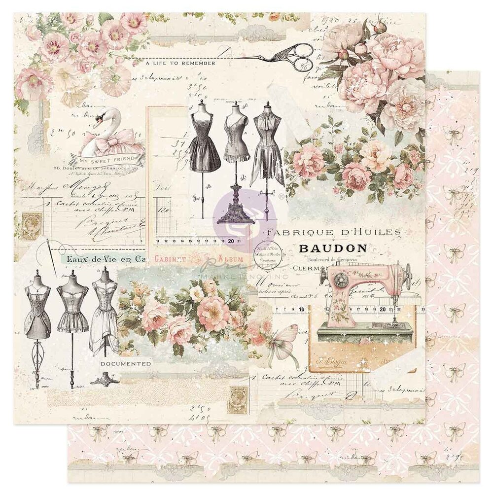 Prima Marketing Buttons & Keepsakes 8x8 Inch Paper Pad by Frank Garcia (982362) Prima Marketing Buttons & Keepsakes 8x8 Inch Paper Pad by Frank Garcia (982362)
