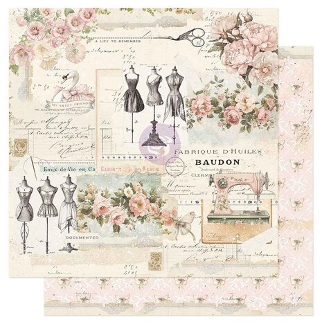 Prima Marketing Buttons & Keepsakes 8x8 Inch Paper Pad by Frank Garcia (982362) Prima Marketing Buttons & Keepsakes 8x8 Inch Paper Pad by Frank Garcia (982362)