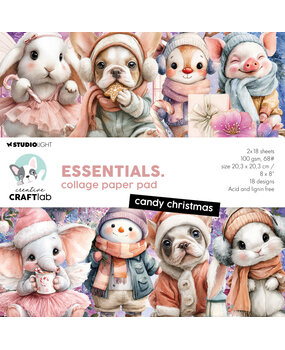 Creative Craftlab Candy Christmas Essentials Collage Paper Pad (CCL-ES-CPP497)