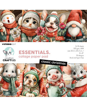 Creative Craftlab Classic Christmas Essentials Collage Paper Pad (CCL-ES-CPP498)