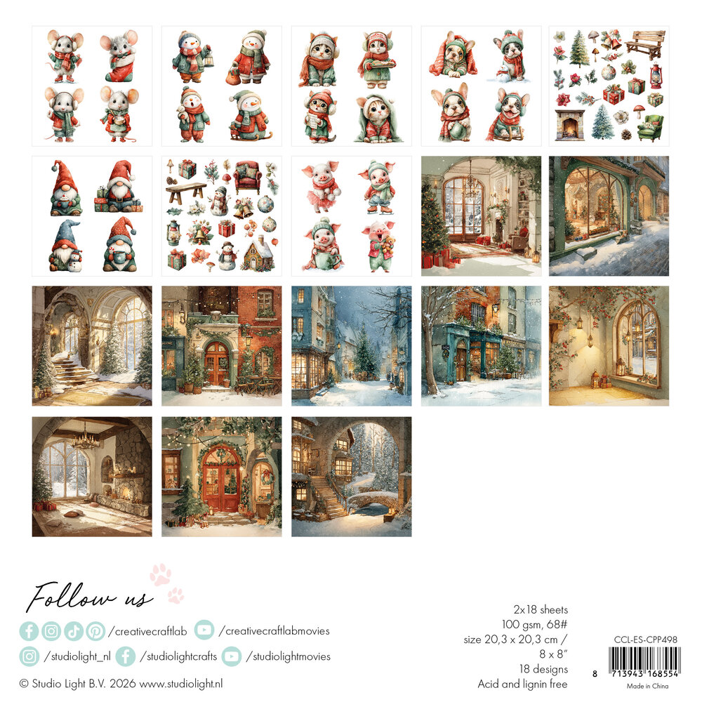 Creative Craftlab Classic Christmas Essentials Collage Paper Pad (CCL-ES-CPP498) Creative Craftlab Classic Christmas Essentials Collage Paper Pad (CCL-ES-CPP498)