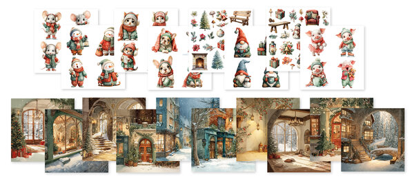 Creative Craftlab Classic Christmas Essentials Collage Paper Pad (CCL-ES-CPP498) Creative Craftlab Classic Christmas Essentials Collage Paper Pad (CCL-ES-CPP498)