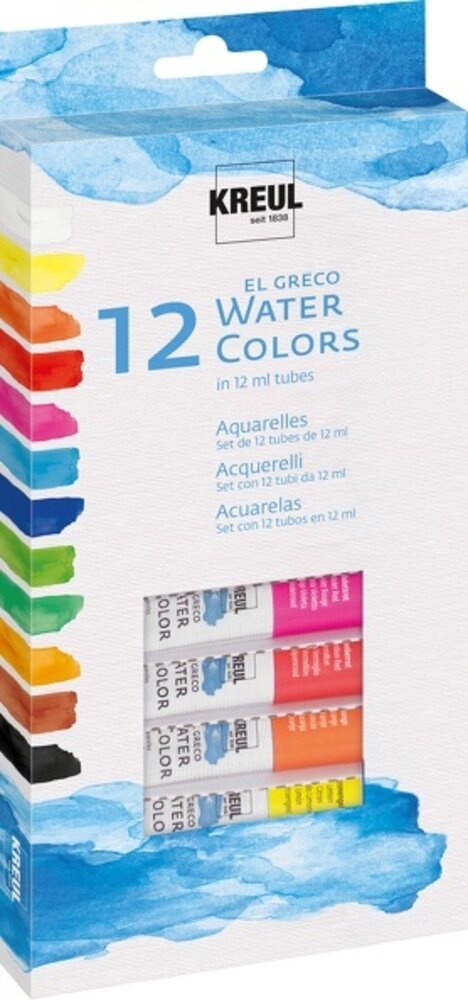 Kreul KREUL El Greco Water Colors 12 ml (12pcs) (26050) Kreul KREUL El Greco Water Colors 12 ml (12pcs) (26050)