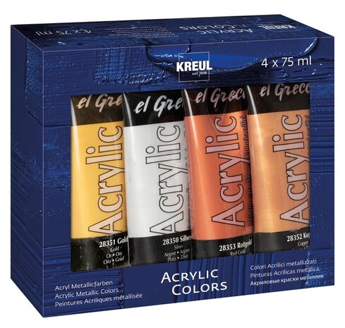 Kreul KREUL El Greco Acrylic Metallic Colors 75 ml (4pcs) (28270) Kreul KREUL El Greco Acrylic Metallic Colors 75 ml (4pcs) (28270)