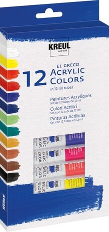 Kreul KREUL El Greco Acrylic 12 ml (12pcs) (28250) Kreul KREUL El Greco Acrylic 12 ml (12pcs) (28250)
