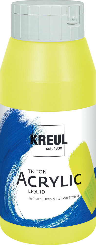 Kreul KREUL Triton Acrylic Liquid Fluorescent Yellow 750 ml (17061) Kreul KREUL Triton Acrylic Liquid Fluorescent Yellow 750 ml (17061)