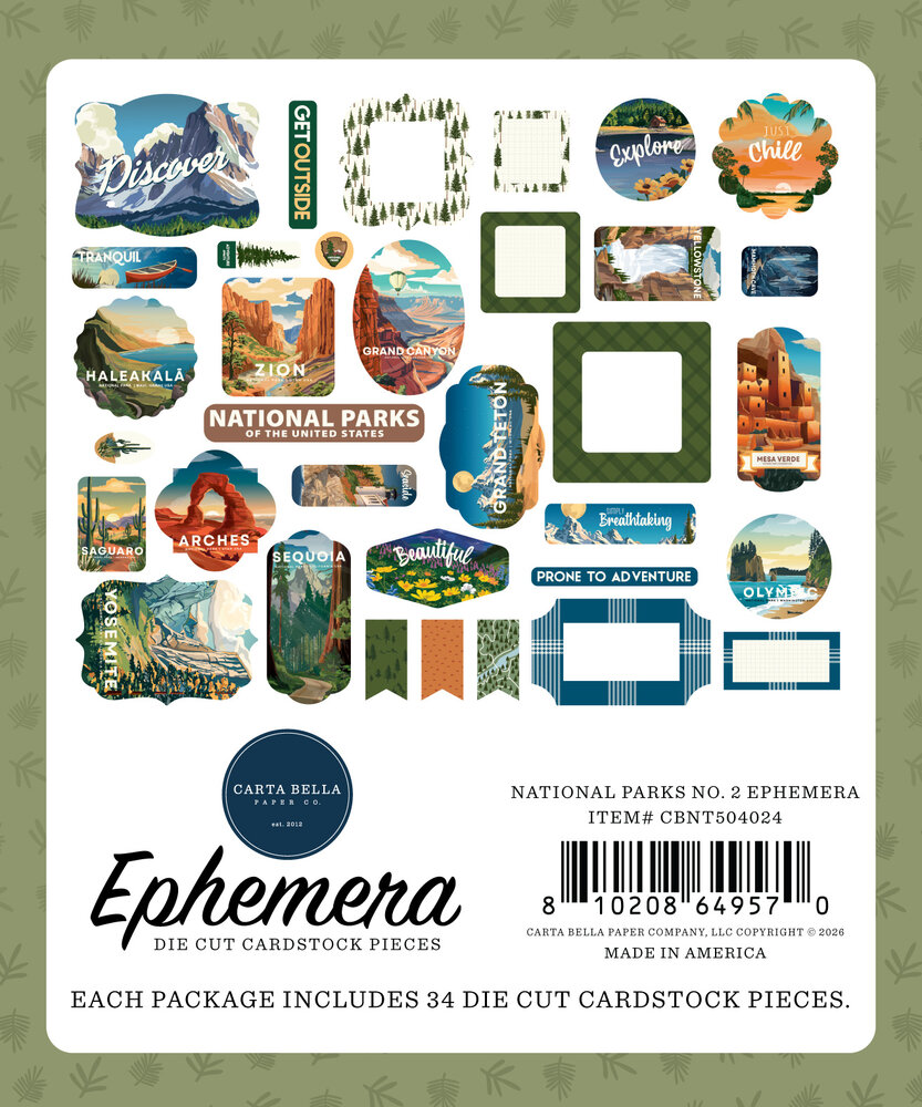 Carta Bella National Parks No. 2 Ephemera (CBNT504024) Carta Bella National Parks No. 2 Ephemera (CBNT504024)