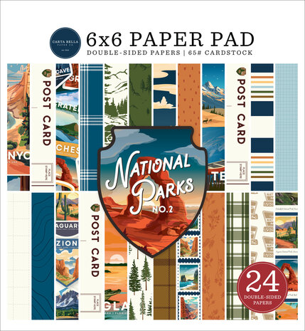 Carta Bella National Parks No. 2 6x6 Inch Paper Pad (CBNT504023) Carta Bella National Parks No. 2 6x6 Inch Paper Pad (CBNT504023)