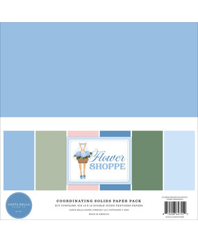 Carta Bella Flower Shoppe 12x12 Inch Coordination Solids Paper Pack (CBFS505015)