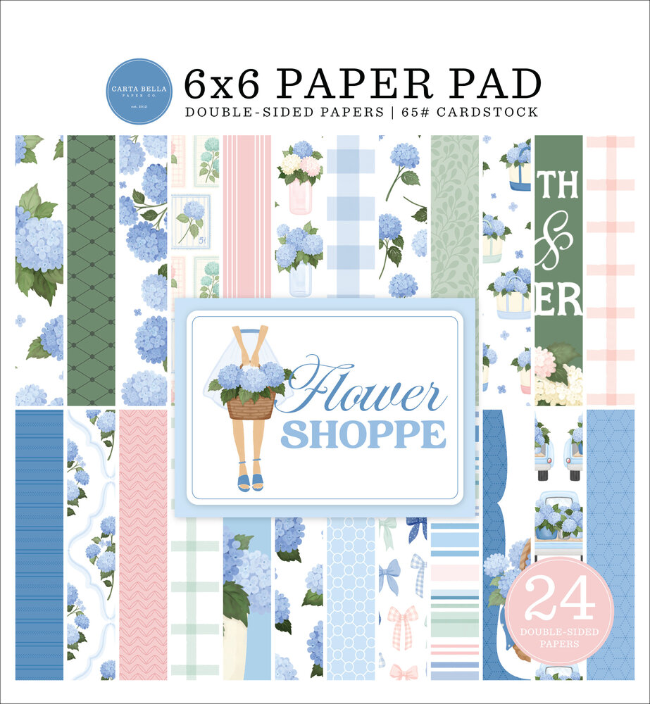 Carta Bella Flower Shoppe 6x6 Inch Paper Pad (CBFS505023) Carta Bella Flower Shoppe 6x6 Inch Paper Pad (CBFS505023)