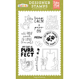 Echo Park Cat Lover Designer Stamps Live Love Meow (CL506041)